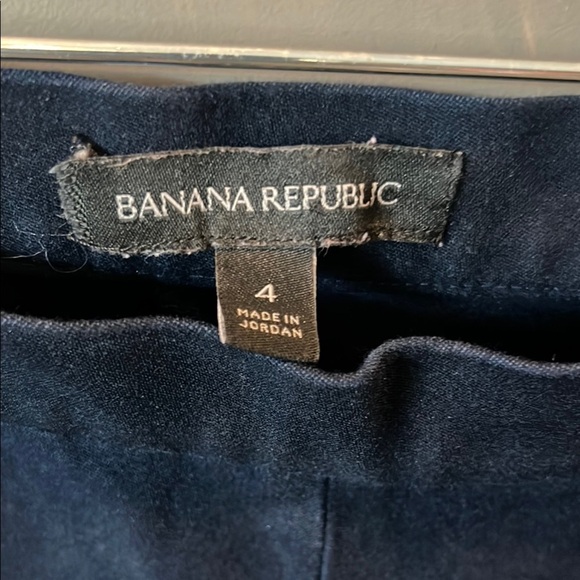 Banana Republic Navy cropped pants size zipper size 4 - Picture 2 of 10